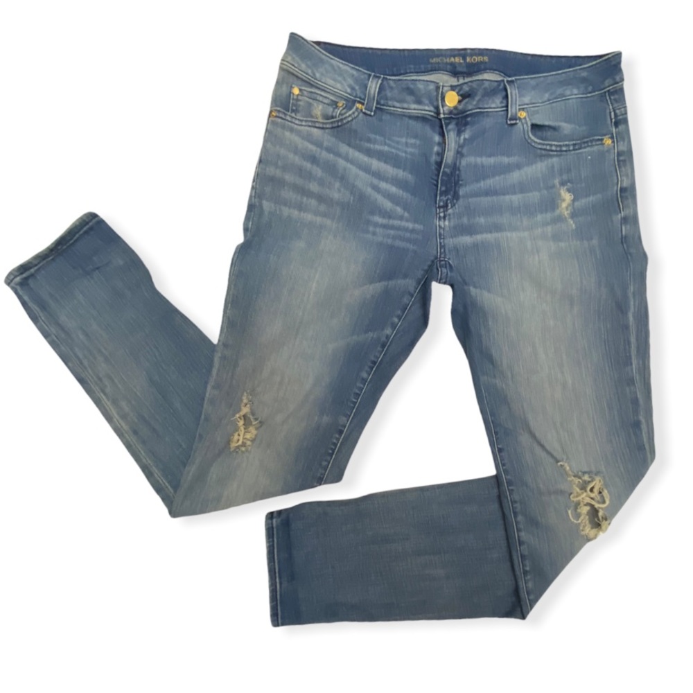 Michael Kors Dillion Relaxed Distressed Jeans